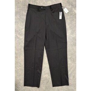 NWT Izod Men's Black Dress Pants Suit Separate Trousers 32x30 Checked